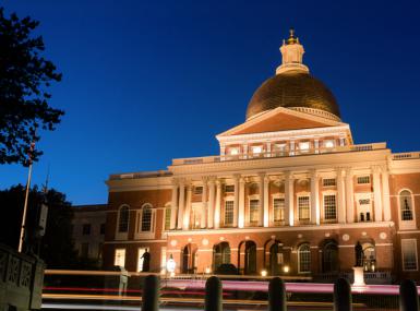 Statehouse illuminated